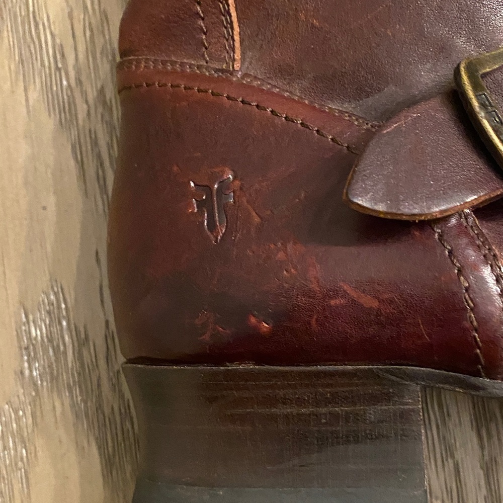 Frye Veronica Dark Brown Leather Boots Sz. 9.5 - Picture 12 of 17